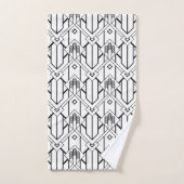 Motif Art déco noir et blanc n° 3 (Serviette à main)