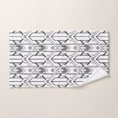 Motif Art déco noir et blanc n° 3 (Serviette à main)