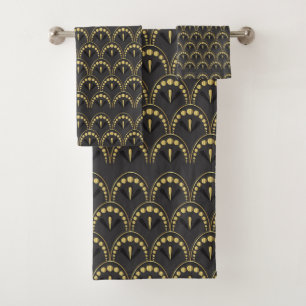 Motif Art déco noir et or