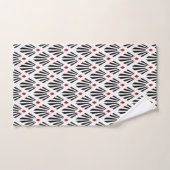 Motif Art déco noir et rouge (Serviette à main)