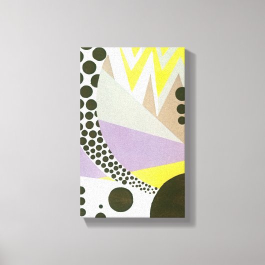 Motif Art Déco Rétro Jazz à Points et à Zig Zag (Recto)