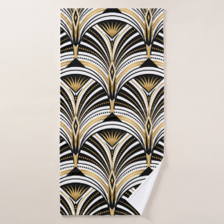 Motif Art déco. Vintage or noir noir noir dos