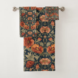 Motif Art Nouveau floral Coquelicots de William Mo