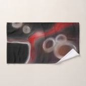 Motif artériel : Noir, Blanc et Rouge Abstrait (Serviette à main)