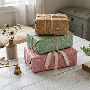 Motif artistique de feuilles florales sur fond ros