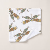 Motif artistique de libellule (Gant de toilette)