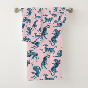 Motif asiatique de tigre bleu