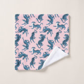Motif asiatique de tigre bleu (Gant de toilette)