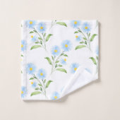 Motif Asters couleur bleue (Gant de toilette)