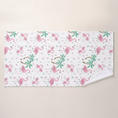 Motif atomique de style de Flamants roses et de (Serviette de bain)