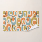 Motif Atomique Moderne du Milieu du Siècle (Serviette à main)