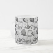 Motif atomique noir et blanc Froid Mug (Devant gauche)