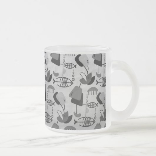Motif atomique noir et blanc Froid Mug (Droit)