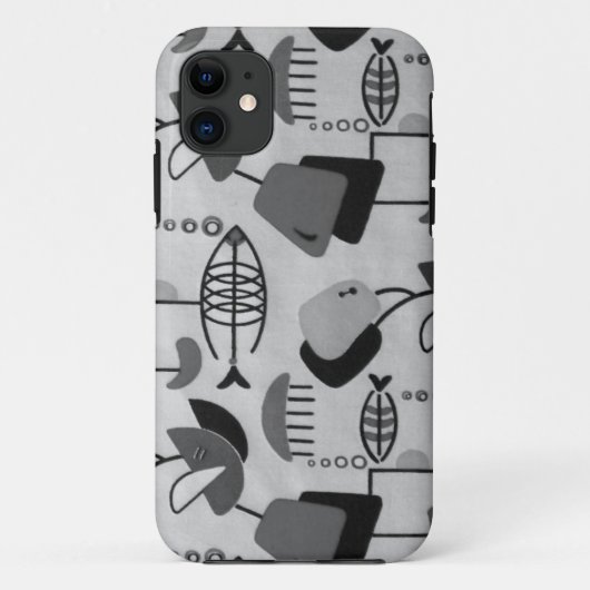 Motif atomique noir et blanc iPhone 5/5S Coque (Dos)
