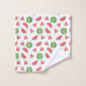 Motif au néon de pastèques d'aquarelle (Gant de toilette)