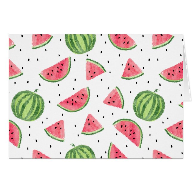Motif au néon de pastèques d'aquarelle (Devant horizontal)