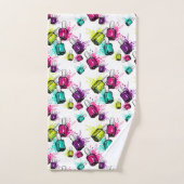 Motif au néon de vernis à ongles (Serviette à main)