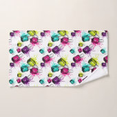 Motif au néon de vernis à ongles (Serviette à main)