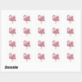 Motif autocollant FLAMINGO rose dynamique (Feuille)