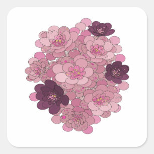 Motif autocollant FLEURS DE CERISIER roses mignon