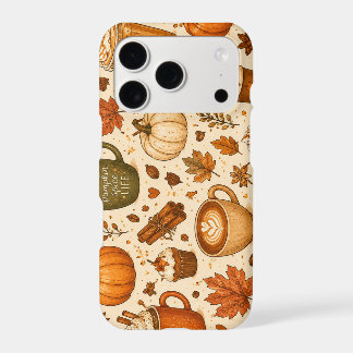 Motif Automnal Café Épices de Citrouille
