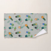 Motif aux fleurs de Cactus (Serviette à main)
