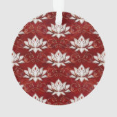 motif aux fleurs de Lotus - marbre rouge et or (dos)