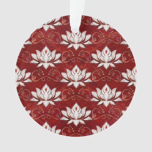 motif aux fleurs de Lotus - marbre rouge et or (devant)