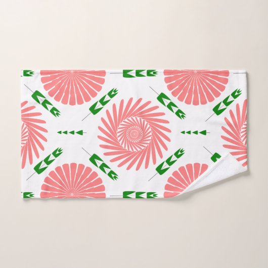 motif aux fleurs roses (Serviette à main)