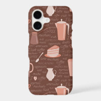 Motif avec des éléments liés au café