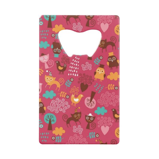 Motif avec les oiseaux et les chats mignons (Devant)