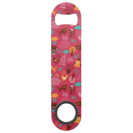 Motif avec les oiseaux et les chats mignons (Devant)