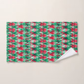 Motif aztèque abstrait rouge vert mignon (Serviette à main)