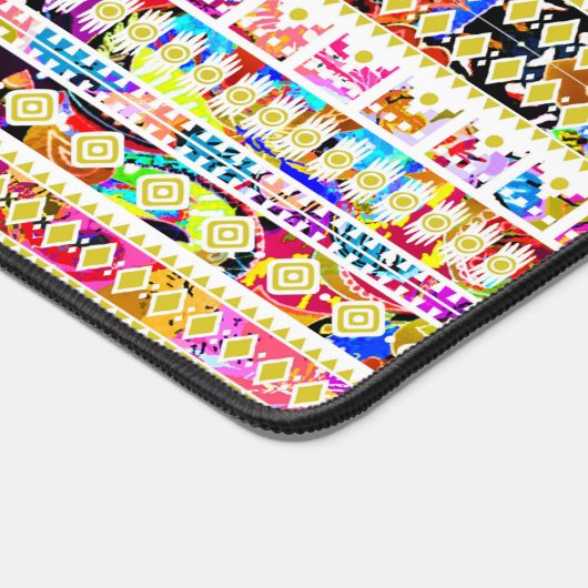 Motif aztèque tribal coloré (Coin)