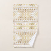 Motif Aztèque tribal géométrique or tendance (Serviette à main)