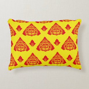 Motif Bali, Indonesië. met moderne kleuren. Vintag Accent Kussen