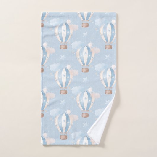 Motif Ballons Bleus (Serviette à main)