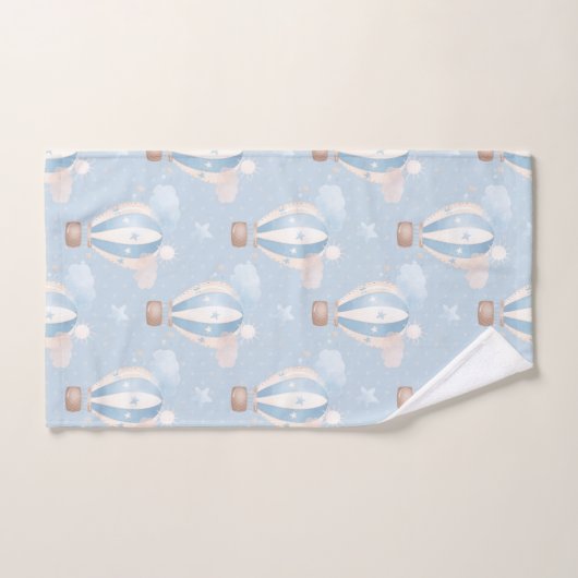 Motif Ballons Bleus (Serviette à main)