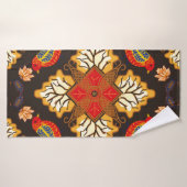 Motif batik indonésien avec flo très distinctif (Serviette de bain)