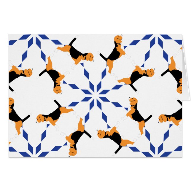 Motif beagle bleu (Devant horizontal)