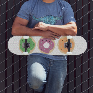 Motif Beignets Mixtes Nom Paillettes Skateboard