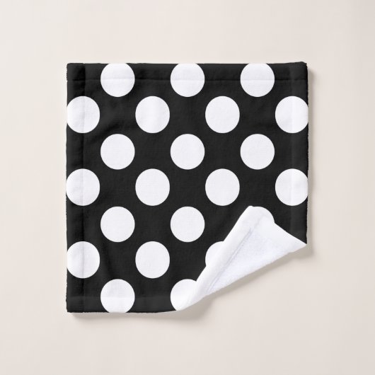 Motif Big Dot noir et blanc classique (Gant de toilette)