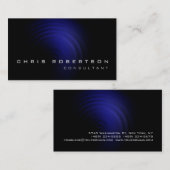 Motif Black Blue Spiral Carte de visite (Devant / Derrière)