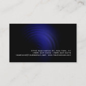 Motif Black Blue Spiral Carte de visite (Dos)