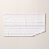 Motif blanc à rayures minces arc-en-ciel (Serviette à main)