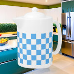 motif blanc blanc mignon<br><div class="desc">teapot motif à chèque bleu</div>