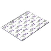 Motif blanc Carnet lavande (Côté gauche)