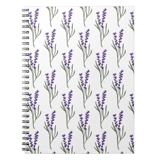 Motif blanc Carnet lavande (Devant)