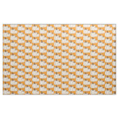 Motif blanc citrouille chute tissu orange (Yard)