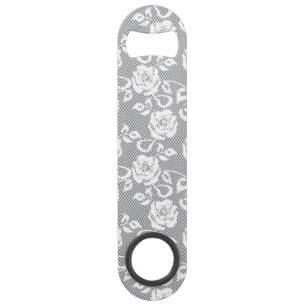 Motif blanc de dentelle sur l'arrière - plan gris